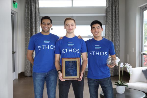 Ethos Medical Team holding their DEBUT award.