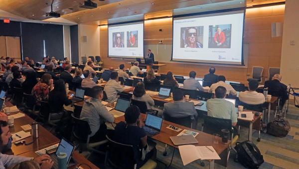 Participants in the workshop filled up the Children's Healthcare of Atlanta Seminar Room in the Krone Engineered Biosystems Building.