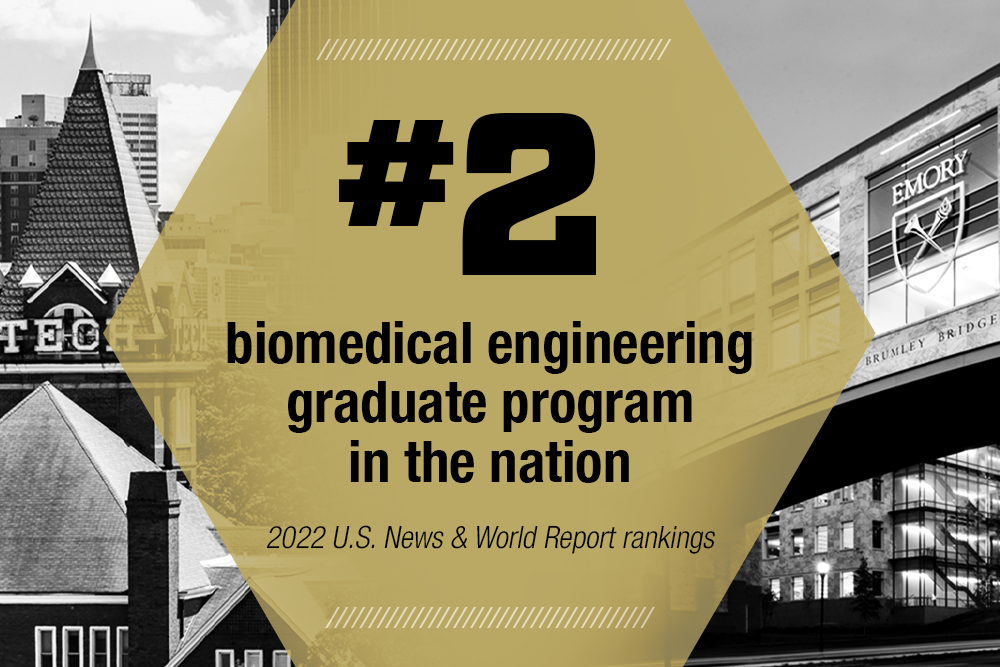 New Graduate Program Rankings: Coulter BME is No. 2 in the Nation