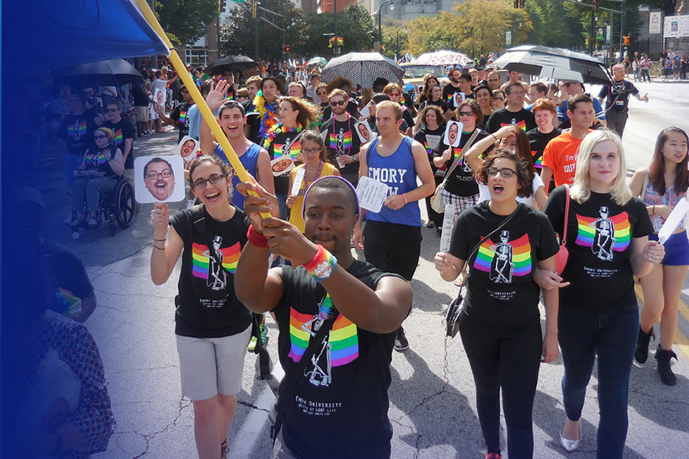 LGBT Life at Emory. The Emory community and Office of LGBT Life marching in the Atlanta Pride Parade! (photo: lgbt.emory.edu )