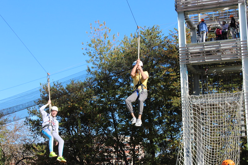 Zip Lining with Team Building