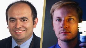 Headshots of Ahmet Coskun and Martin Jacobson.