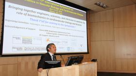 Hanjoong Jo, professor in the Coulter Department at Emory and Georgia Tech, delivering the conference welcome remarks.