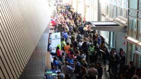 The atrium of the Marcus Nanotechnology Building was buzzing with activity.