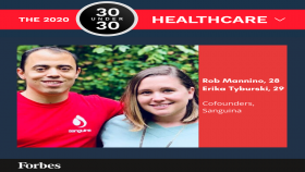 Rob Mannino (B.S. BMED, 2013; Ph.D. BMED, 2018) and Erika Tyburski (B.S. BMED, 2012) were recognized as top young entrepreneurs on the 2020 Forbes 30 Under 30 list.