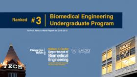 Biomedical Engineering Ranked No.3 in U.S. News Undergraduate Rankings-2019