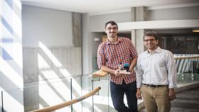 Aaron Blanchard and Khalid Salaita, associate professor of chemistry at Emory. 