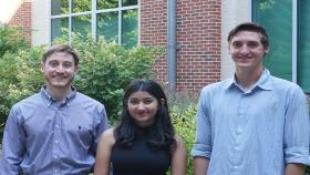 Left to Right = Joshua Lewis, Prerna Jain, George Gruenhagen