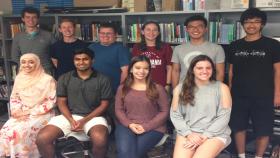 SURFers, L to R Front Row: Faizah Asif, Kian Halim, Anneke Augenbroe, Gigi Pavur.  L to R Back Row: Benjamin Tasistro-Hart, Braden Gilleland, Hayden Mcleod, Ellen Murphy, Leo Chen, Dongyuan He.