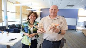 Steven Marzec with BME chair Susan Margulies