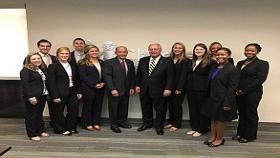 Pictured (from left to right): Keely Jones (Children’s Healthcare of Atlanta, Project Manager), Zach Steinfeld (Student), Shannon Felts (Student), Cat Edwards (BME Student), Chris Hardin (BME Student), Dan Salinas (Children’s Healthcare of Atlanta, Chief Medical Officer), Bill Todd (Georgia Tech Faculty Member), Emily Ratliff (Student), Gwen Vozeolas (Student), Madison Young (Student), Courtney Burton (Student), Divad Miles (Student)