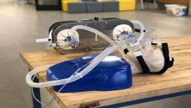 A simple, low-cost ventilator based on the resuscitation bags carried in ambulances – and widely available in hospitals – has been designed by an international team of university researchers.  (Credit: Steven Norris, Georgia Tech)