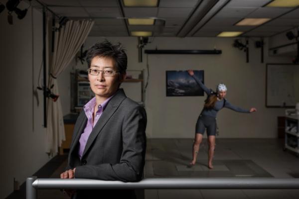 Lena Ting, professor in the Wallace H. Coulter Department of Biomedical Engineering at Emory and Georgia Tech, pictured in her lab.