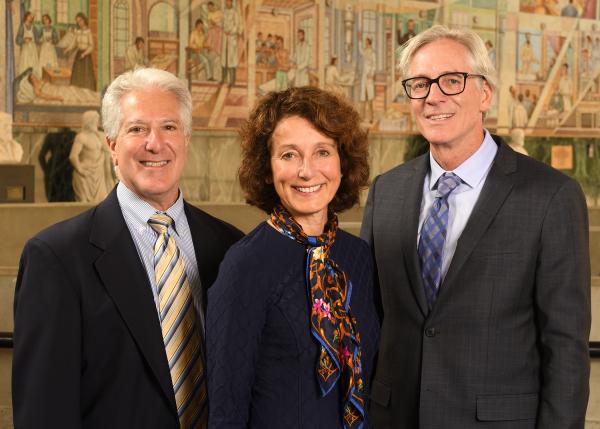 Brian Hainline visit with Emory. Pictured left-to-right: Allan Levey, Susan Margulies, Brian Hainline.