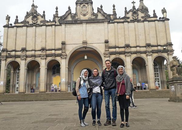 The Capstone team of Libi Medical in Ethiopia (left to right): Hannah Geil, Elizabeth Kappler, Yahia Ali, and Elianna Paljug.