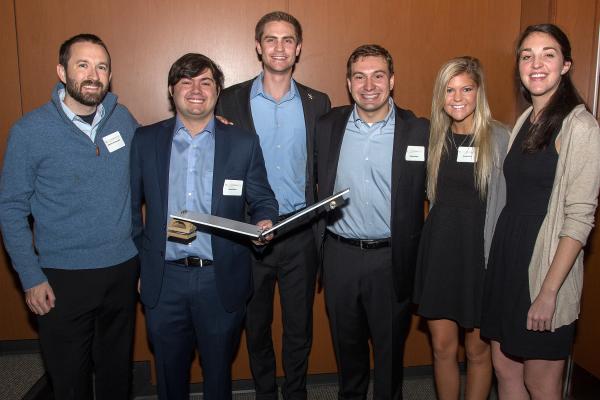 Team CrossARM is joined by its sponsor, Emory interventional radiologist Robert Ermentrout. Pictured (left to right): Ermentrout, Gabriel Mesa, Scott Jones, Joshua Bugica, Torunn Stuen, and Anne Coogan.