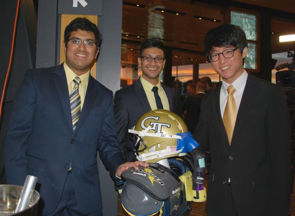 Team Exospine developed a device to reduce concussion risk in contat sports like football.