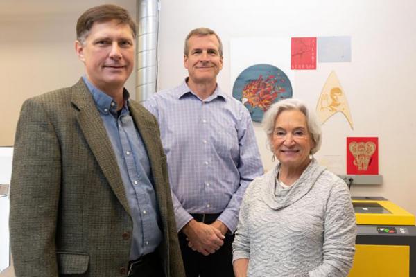 BME's Gordon Prize winners: left to right, Joe Le Doux, Paul Benkeser, and Wendy Newstetter