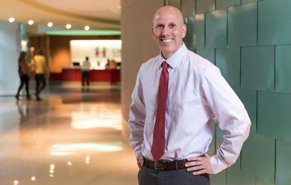 Jon Duke, M.D., director of Georgia Tech’s Center for Health Analytics and Informatics, says health informatics is bringing big changes to health care. He’s shown at Children’s Healthcare of Atlanta at Egleston. (Credit: Rob Felt, Georgia Tech)