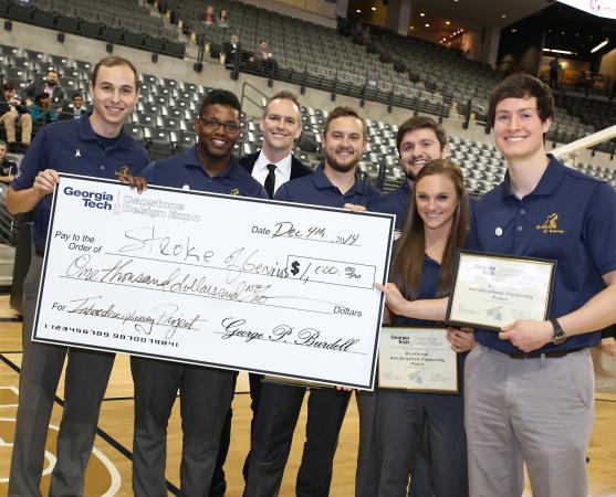 Stroke of Genius won the Fall Capstone Expo competition among interdisciplinary teams.