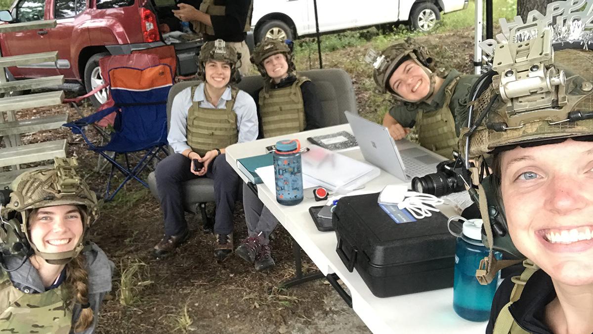 The Project Halo team during their data collection work with Army Rangers at Fort Benning in Columbus, Georgia. (Photo Courtesy: Project Halo team)