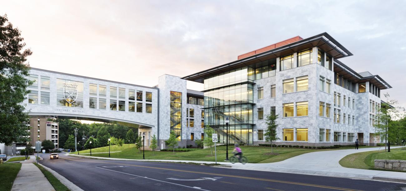 Photo of Emory University HSRB building and connecting bridge